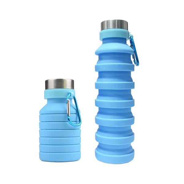 Stocked Portable Silicone Sports Bottle for Travel Gym Camping Leak Proof and Foldable