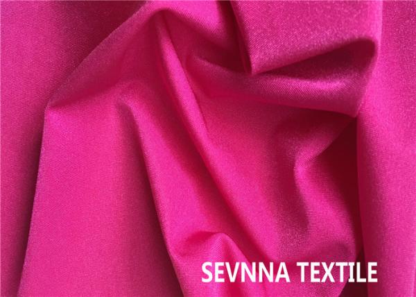 Plain Colors Nylon Swimwear Fabric , Beachwear Polyester Fabric For Swimwear