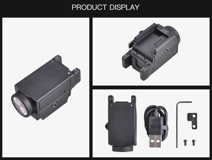 USB оружи DC5V пистолетов Glock охотясь электрофонарь 800lm СИД компакта