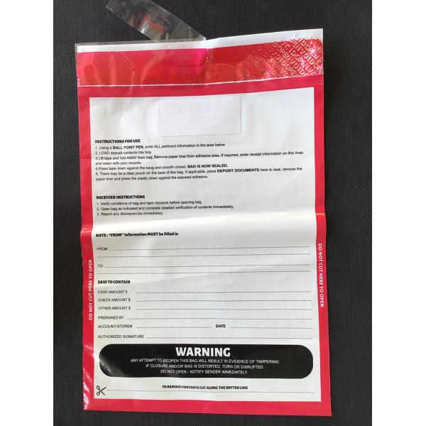 ISO9001 Сертифицированный Курьерский пакет для банковского депозита с клапаном