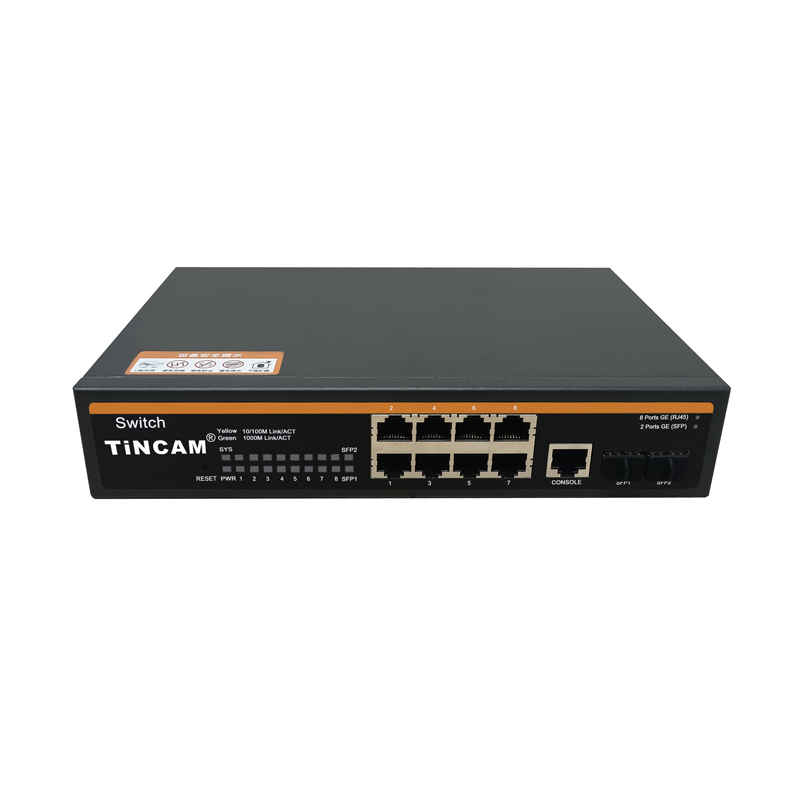 8 Port Gigabit Layer 2 Managed Switch with 2 Gigabit SFP Slots Web Smart Ethernet Switch TBC-S5208GE-2GF
