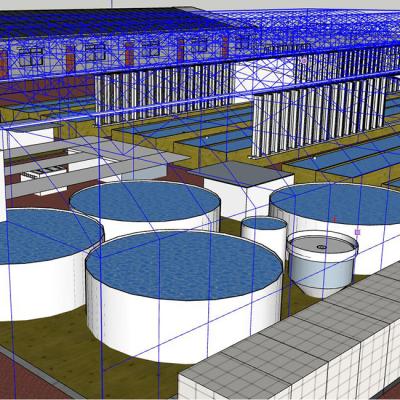 Système d'aquaculture commerciale Recyclage de l'eau par banc DWC