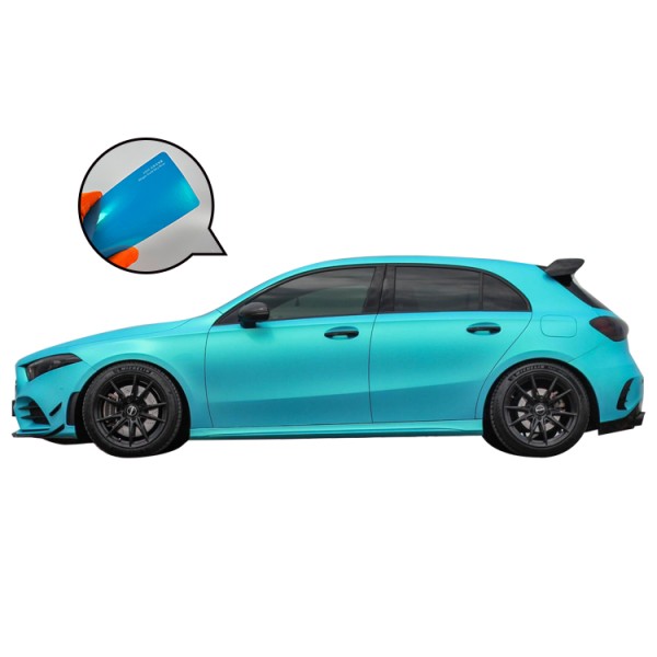 Magic Gold Sky Blue Sticker Car Pet Film Roll Decoration Film Wrap Vinyl Car