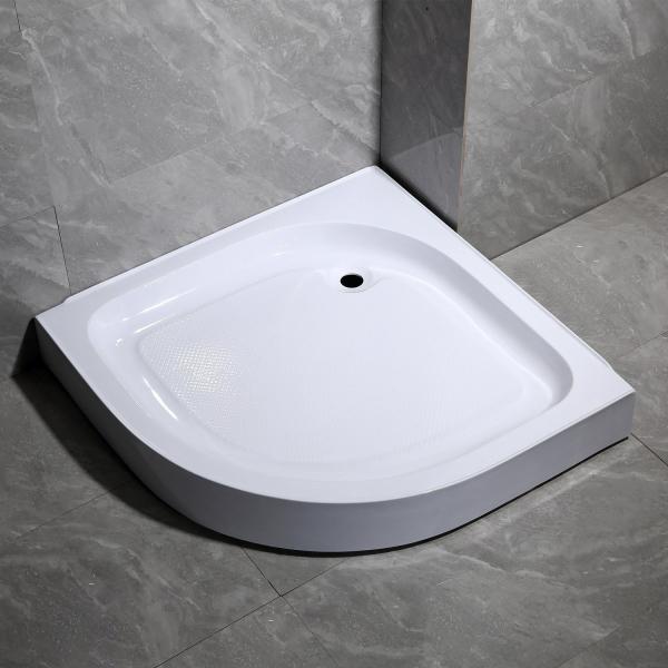 Customized Single Color Corner Acrylic Shower Tray with Front Skirt and Legs Bath Tray