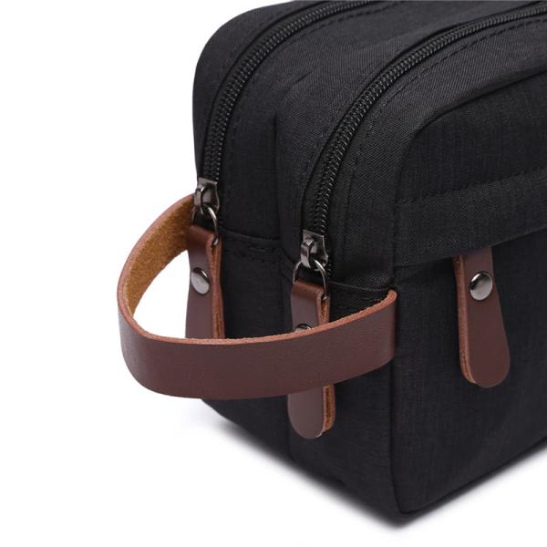 Waterproof Custom Logo Print Travel Toiletry Bag Big Capacity Polyester Cosmetic Bag