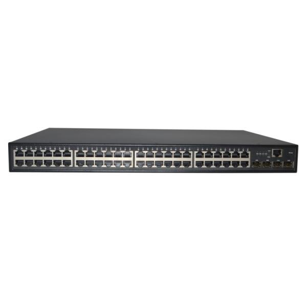 16K MAC Address Table PoE Network Switch 48 ports SFP L2 Managed 104Gbps