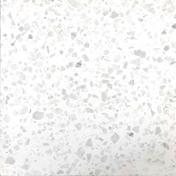 Office Paving Floors 80x80cm White Terrazzo Stone Tiles