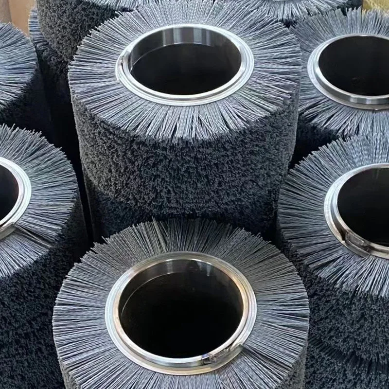 Customized Woodworking Abrasive Nylon Roll Brush for Wood Finishing