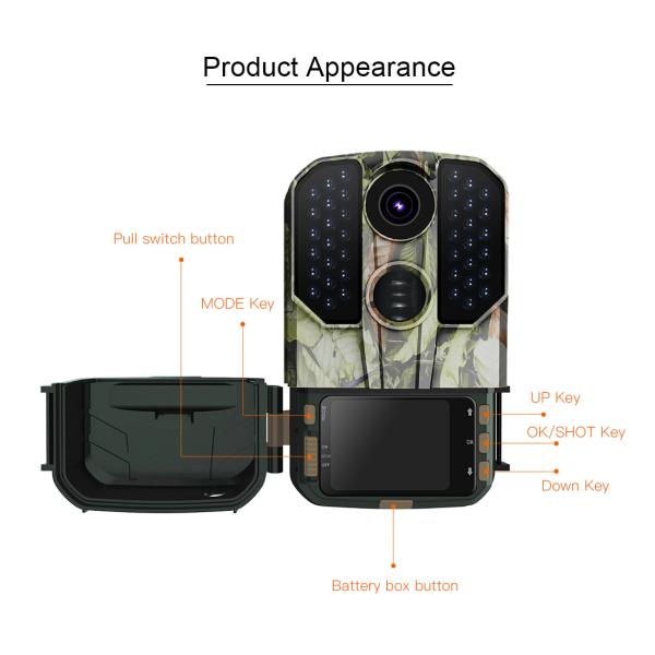 2.0 Inch TFT Wildlife Night Vision Video Camera 4K FHD 1080p Wildlife