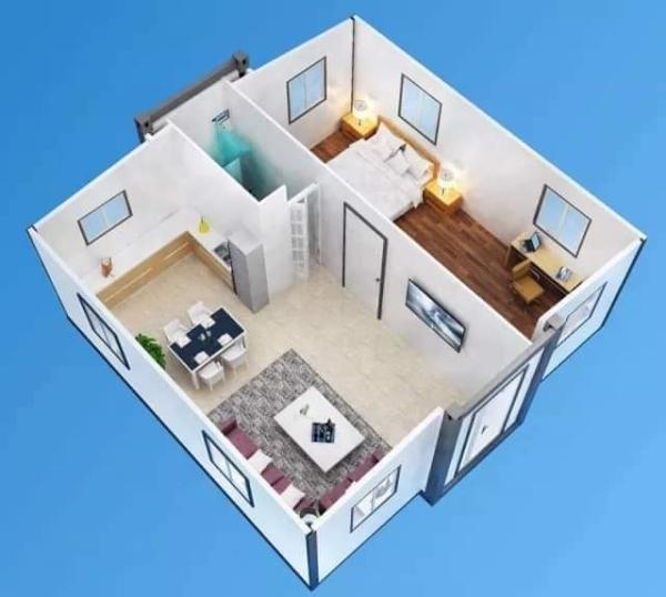 Workshop Wooden Construction Office Modular Home Folding Expandable Container House