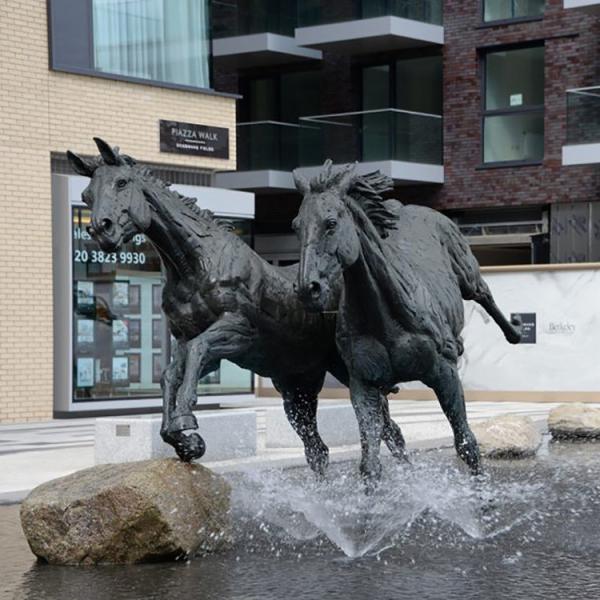 Giant Bronze Decorative Outdoor Metal Horse Sculpture TUV Standard