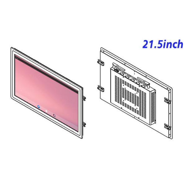 21.5-Inch panel mount monitor with stereo audio for advertisements and promotions