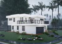 Kits de casas de metal pré-fabricadas de estrutura de aço leve luxuosas