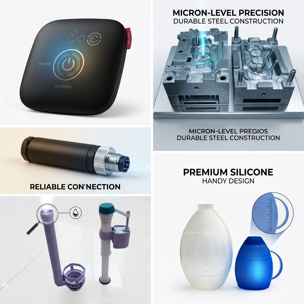 Precision Plastic Injection Molding Transparent PC Medical Components KLM Base Custom Tooling