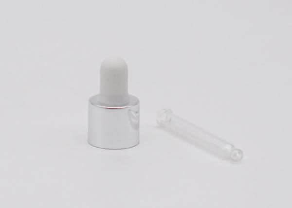 Conta-gotas de vidro de alumínio da prata 18mm, conta-gotas do óleo com medidas