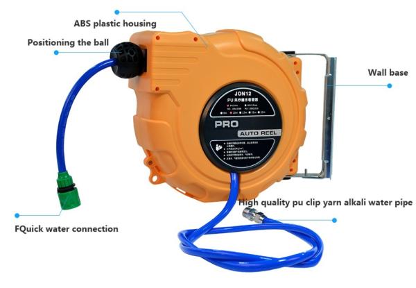 High Pressure Water Hose Reel Wall Mount multicolor For Car Washing