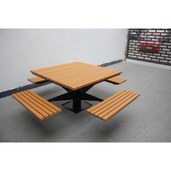 Square Garden Наружные пикник столы с четырьмя скамейками мягкая стальная рама