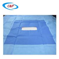 Serviette stérile de drap de laparotomie transversale bleue pour le médical