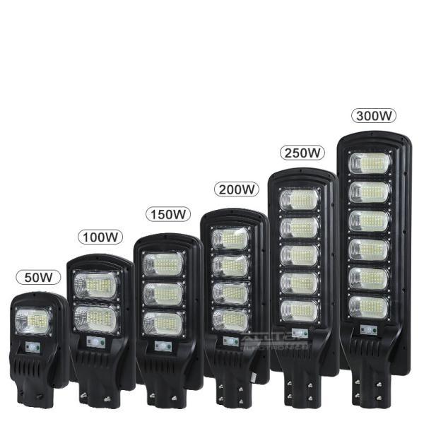 High Lumen 5730 IP65 Waterproof All In One Solar Street Lamp 50W 100W 150W 200W 250W,300W