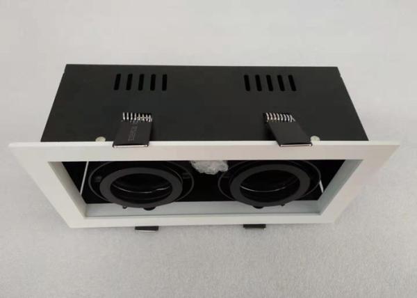 Double - Head Tiltable MR16 LED Recessed Downlight Max 2*50W For Pharmacy . Bank