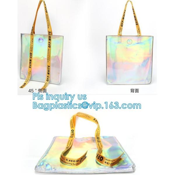Handbag Shoulder Tote Makeup Bag, Summer Beach Clear PVC Shoulder Bag DIY Transparent Tote Bag, PVC Swim Shoulder Bag Pa