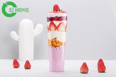 High Transparency Plastic Juice Cups With Lids , Disposable Plastic To Go Cups
