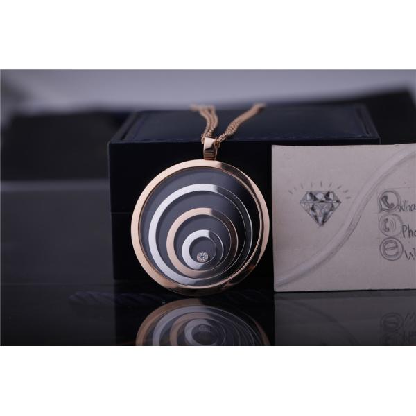 Long pendant 795014-9001 de Rose And White Gold Diamond de bijoux de Chopard de collier d'esprit heureux