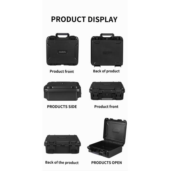 IP67 impermeable Hard Plastic Instrument Carry Tool Case Color personalizado aceptable personalizable para equipos eléctricos