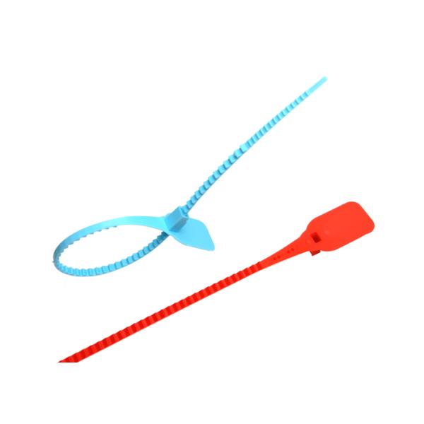 US-PS350W2 Plastic Hang Tag Security Lock Seal with 280 N Tensile Strength and 350 mm Length for Pull Tight Sealing