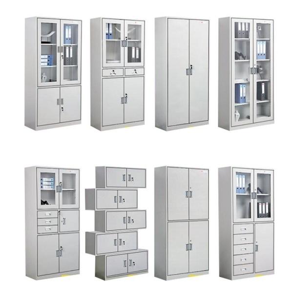 0.5-1.2mm espessura gabinete de arquivos de aço de escritório moderno com aço inoxidável