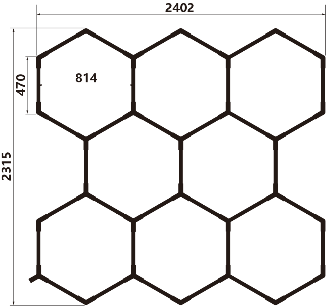 LED Hex Light Hexagon Panel Lighting System Modular Connectable Honeycomb Ceiling Lights For Home Garage Studio Office