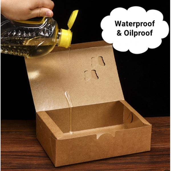 Бумага природы 300g Kraft ECO принимает вне пищевые контейнеры HACCP EN13432