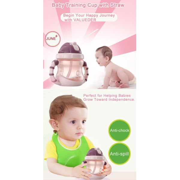 Promotion à l'épreuve des fuites Baby Sippy Cup pour bébé de 6 mois