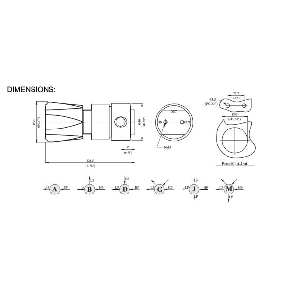 316L 3000Psi Stainless Steel Pressure Regulator CGA330 Cylinder Connector