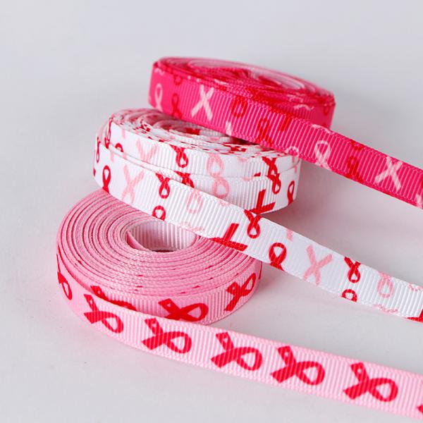 Wired Burlap Ribbon for Wreath Decoration MSD 50mm Custom Pink and White Satin Printed Ribbons