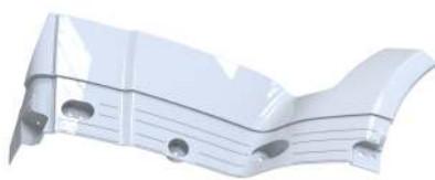 Moulure de pare-chocs automatique SMC 2500x900x180mm P20 en acier moulé par compression