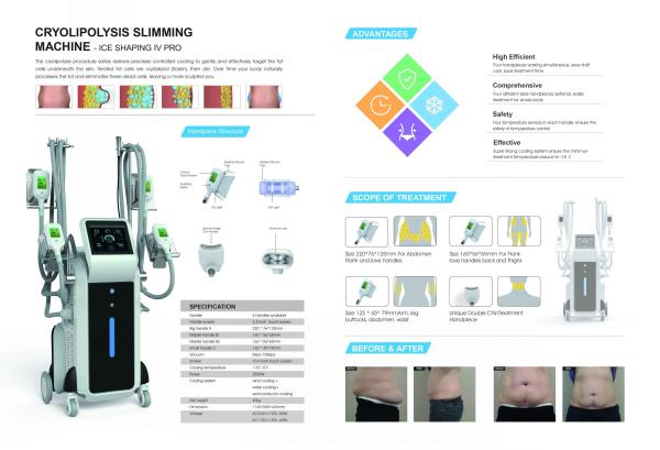 2018 New technology bearty equipment 3 cryo handles lipo cryotherapy