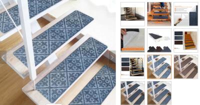 8 X 30 interno autoadesivo de Grey Non Slip Stair Mats