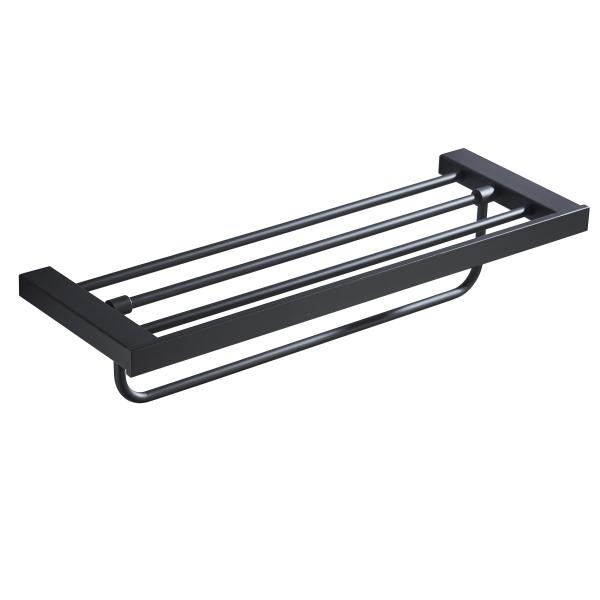 Double towel rack83211B -Square Black&Stainless steel 304 &Bathroom &kitchen&Sanitary