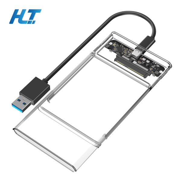USB 3.0 Type-C 2.5-inch SATA HDD Enclosure with Transparent Case