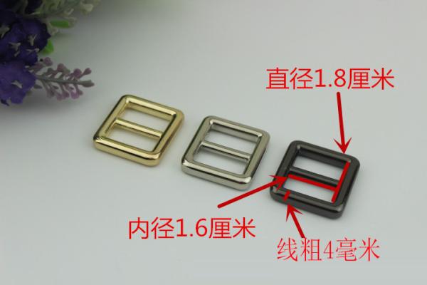 Zinc alloy high plating light gold 16 mm width handbag buckles adjustable strap