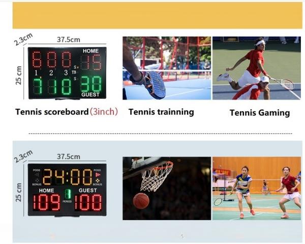 Indoor Sports Wireless Remote Control Led Score Board with DC12V Infrared Touch Screen and Basketball Electronic Snooker