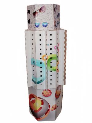 Customized Flat Packed Cardboard Display Shelf Eco Friendly And Easy Assembly