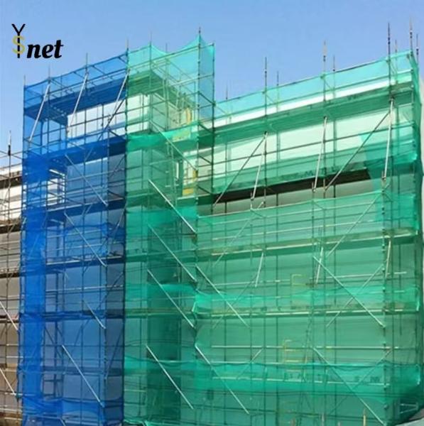 カスタマイズされた建設安全網 防火防塵 緑色スキャフォルド網