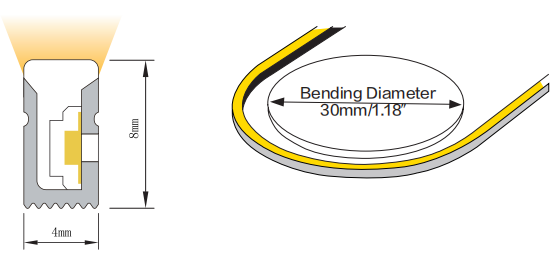 Силикон покрыл водоустойчивое внутри помещения неоновых свет IP44 /IP67 SMD 2835 DC24V/outdoors