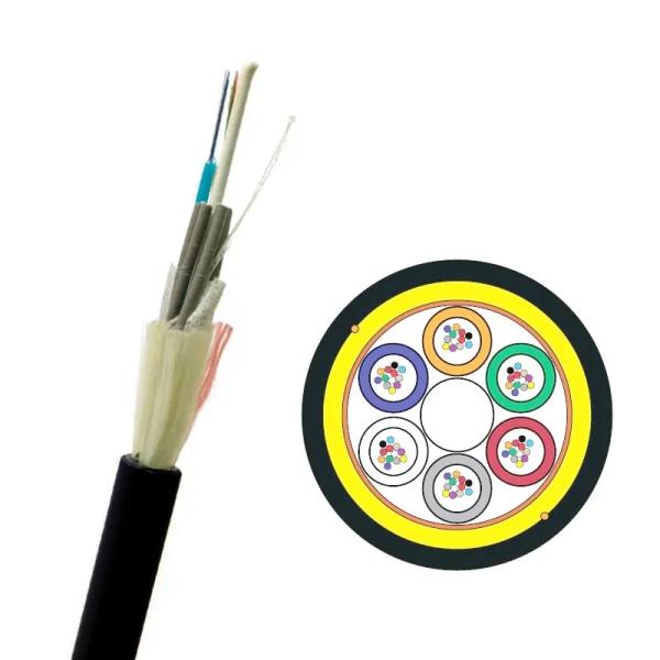 China Cable Supplier ADSS Single Jacket 48 Core Single Or Multi Mode FRP 1.5mm 100m Span Length Fiber Optic Cable