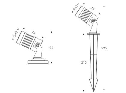 фара сада СИД 1В 120В 240В с чернотой и алюминием заливки формы Силиверы
