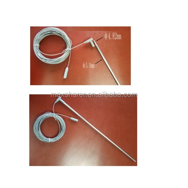 Maxsharer Factory Supply Stainless Steel 30/50CM ESD Pin Safety Grounding Cord (White PU Material) for Earth Rod Accessory