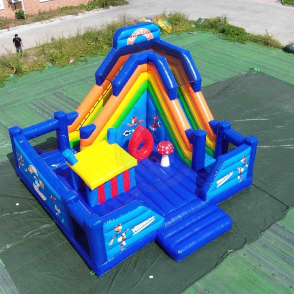 Inflatable Bouncer Slide Combo Custom Playground for Birthday Events School Parks Family Entertainment Rental Business Use Kids Indoor Outdoor Theme Party Center