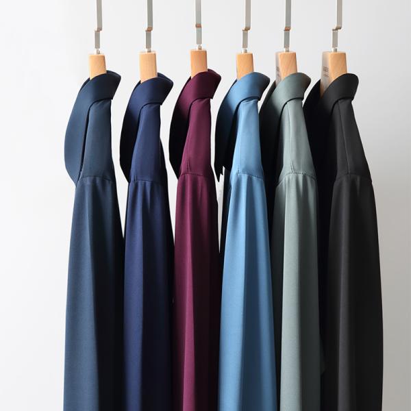 2021 Профессиональная одежда мужского пола с длинными рукавами в твердом цвете платье плюс размер платья рубашки